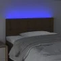 Kopfteil mit LED aus dunkelbraunem Stoff 80x5x78/88 cm von vidaXL, Kopf- und Fußteile - Ref: Foro24-3122023, Preis: 44,44 €, ...