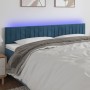 LED-Kopfteil aus dunkelblauem Samt, 180 x 5 x 78/88 cm von vidaXL, Kopf- und Fußteile - Ref: Foro24-3121914, Preis: 75,65 €, ...