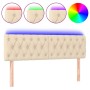 Cabecero con LED de tela color crema 160x7x78/88 cm de vidaXL, Cabeceros y pies de cama - Ref: Foro24-3121959, Precio: 87,28 ...