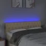 Cream fabric headboard with LED 160x7x78/88 cm by vidaXL, Headboards and footboards - Ref: Foro24-3121959, Price: 85,09 €, Di...