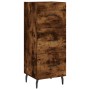 Aparador de madera contrachapada roble ahumado 34,5x34x180 cm