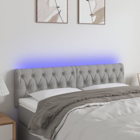 Kopfteil aus hellgrauem Stoff mit LED 160x7x78/88 cm von vidaXL, Kopf- und Fußteile - Ref: Foro24-3121954, Preis: 79,06 €, Ra...