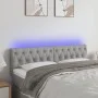 Light gray fabric headboard with LED 160x7x78/88 cm by vidaXL, Headboards and footboards - Ref: Foro24-3121954, Price: 75,20 ...