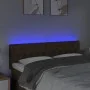 Headboard with LED in dark brown fabric 144x7x78/88 cm by vidaXL, Headboards and footboards - Ref: Foro24-3121949, Price: 68,...
