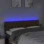 Kopfteil mit LED aus dunkelbraunem Stoff 144x7x78/88 cm von vidaXL, Kopf- und Fußteile - Ref: Foro24-3121949, Preis: 75,41 €,...