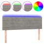 Hellgraues Samtkopfteil mit LED 144x5x78/88 cm von vidaXL, Kopf- und Fußteile - Ref: Foro24-3121800, Preis: 54,29 €, Rabatt: %