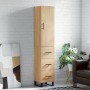 Aparador de madera contrachapada roble Sonoma 34,5x34x180 cm