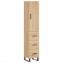 Aparador de madera contrachapada roble Sonoma 34,5x34x180 cm