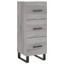 Aparador alto madera contrachapada gris Sonoma 34,5x34x180 cm