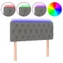Headboard with LED in dark gray fabric 100x7x78/88 cm by vidaXL, Headboards and footboards - Ref: Foro24-3121939, Price: 45,6...