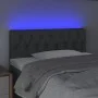 Headboard with LED in dark gray fabric 100x7x78/88 cm by vidaXL, Headboards and footboards - Ref: Foro24-3121939, Price: 45,6...