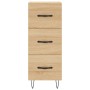 Aparador de madera contrachapada roble Sonoma 34,5x34x180 cm