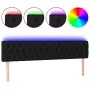 Black fabric headboard with LED 180x7x78/88 cm by vidaXL, Headboards and footboards - Ref: Foro24-3121964, Price: 71,47 €, Di...