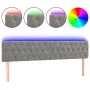 Light gray velvet headboard with LED 180x7x78/88 cm by vidaXL, Headboards and footboards - Ref: Foro24-3122008, Price: 78,60 ...