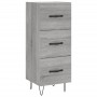 Aparador alto madera contrachapada gris Sonoma 34,5x34x180 cm