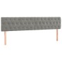 Hellgraues Samtkopfteil mit LED 180x7x78/88 cm von vidaXL, Kopf- und Fußteile - Ref: Foro24-3122008, Preis: 81,26 €, Rabatt: %