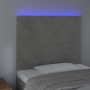Kopfteil mit LED-Leuchten, hellgrauer Samt, 90 x 5 x 118/128 cm von vidaXL, Kopf- und Fußteile - Ref: Foro24-3122180, Preis: ...
