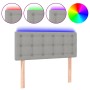 Hellgraues Stoffkopfteil mit LED 90x5x78/88 cm von vidaXL, Kopf- und Fußteile - Ref: Foro24-3122028, Preis: 45,71 €, Rabatt: %