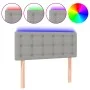 Light gray fabric headboard with LED 90x5x78/88 cm by vidaXL, Headboards and footboards - Ref: Foro24-3122028, Price: 45,01 €...