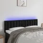 Kopfteil aus schwarzem Samt mit LED 144x5x78/88 cm von vidaXL, Kopf- und Fußteile - Ref: Foro24-3122096, Preis: 78,93 €, Raba...