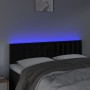 Kopfteil aus schwarzem Samt mit LED 144x5x78/88 cm von vidaXL, Kopf- und Fußteile - Ref: Foro24-3122096, Preis: 81,40 €, Raba...