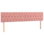 Rosa Samtkopfteil mit LED 180x7x78/88 cm von vidaXL, Kopf- und Fußteile - Ref: Foro24-3122013, Preis: 77,56 €, Rabatt: %