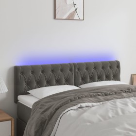 Dunkelgraues Samtkopfteil mit LED 160x7x78/88 cm von vidaXL, Kopf- und Fußteile - Ref: Foro24-3122003, Preis: 84,70 €, Rabatt: %