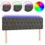 Dark gray velvet headboard with LED 160x7x78/88 cm by vidaXL, Headboards and footboards - Ref: Foro24-3122003, Price: 87,07 €...