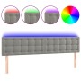 Hellgraues Samtkopfteil mit LED 180x5x78/88 cm von vidaXL, Kopf- und Fußteile - Ref: Foro24-3122106, Preis: 66,68 €, Rabatt: %