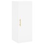 Aparador alto madera contrachapada blanco 34,5x34x180 cm