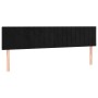 Kopfteil aus schwarzem Samt mit LED 160x5x78/88 cm von vidaXL, Kopf- und Fußteile - Ref: Foro24-3121906, Preis: 69,51 €, Raba...
