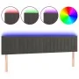 Dunkelgraues Samtkopfteil mit LED 180x5x78/88 cm von vidaXL, Kopf- und Fußteile - Ref: Foro24-3121911, Preis: 62,57 €, Rabatt: %
