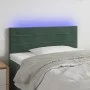 LED-Kopfteil aus dunkelgrünem Samt, 100 x 5 x 78/88 cm von vidaXL, Kopf- und Fußteile - Ref: Foro24-3121797, Preis: 39,10 €, ...