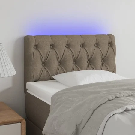 Headboard with LED in taupe gray fabric 80x7x78/88 cm by vidaXL, Headboards and footboards - Ref: Foro24-3121926, Price: 51,6...