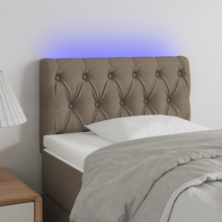 Kopfteil mit LED aus taupegrauem Stoff 80x7x78/88 cm von vidaXL, Kopf- und Fußteile - Ref: Foro24-3121926, Preis: 48,94 €, Ra...
