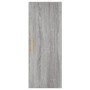 Aparador alto madera contrachapada gris Sonoma 34,5x34x180 cm