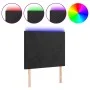 Black velvet headboard with LED lights 80x5x118/128 cm by vidaXL, Headboards and footboards - Ref: Foro24-3122176, Price: 78,...
