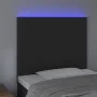 Black velvet headboard with LED lights 80x5x118/128 cm by vidaXL, Headboards and footboards - Ref: Foro24-3122176, Price: 78,...