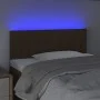 Headboard with LED in dark brown fabric 80x5x78/88 cm by vidaXL, Headboards and footboards - Ref: Foro24-3121827, Price: 36,2...