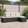 con almohada Ajustable 4 pcs Negro 239 x 117 x 37 cm