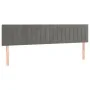 Light gray velvet headboard with LED 200x5x78/88 cm by vidaXL, Headboards and footboards - Ref: Foro24-3121916, Price: 75,87 ...