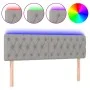 Light gray fabric headboard with LED 144x7x78/88 cm by vidaXL, Headboards and footboards - Ref: Foro24-3121946, Price: 64,66 ...