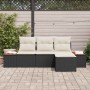 con almohada Ajustable 4 pcs Negro 239 x 117 x 37 cm