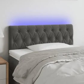 Dunkelgraues Samtkopfteil mit LED 90x7x78/88 cm von vidaXL, Kopf- und Fußteile - Ref: Foro24-3121985, Preis: 63,20 €, Rabatt: %