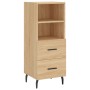 Aparador de madera contrachapada roble Sonoma 34,5x34x180 cm