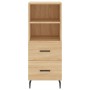 Aparador de madera contrachapada roble Sonoma 34,5x34x180 cm