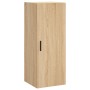 Aparador de madera contrachapada roble Sonoma 34,5x34x180 cm