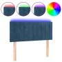 Blue velvet LED headboard 100x5x78/88 cm by vidaXL, Headboards and footboards - Ref: Foro24-3121896, Price: 53,08 €, Discount: %