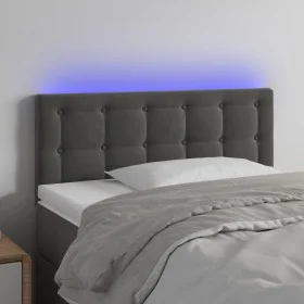 Dunkelgraues Samtkopfteil mit LED 90x5x78/88 cm von vidaXL, Kopf- und Fußteile - Ref: Foro24-3122083, Preis: 60,34 €, Rabatt: %