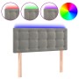 Light gray velvet headboard with LED 100x5x78/88 cm by vidaXL, Headboards and footboards - Ref: Foro24-3122088, Price: 49,40 ...